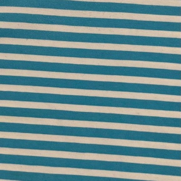 Michael Kors Striped Zip Shoulder Top Blue White Short Sleeve Size S - Picture 3 of 6